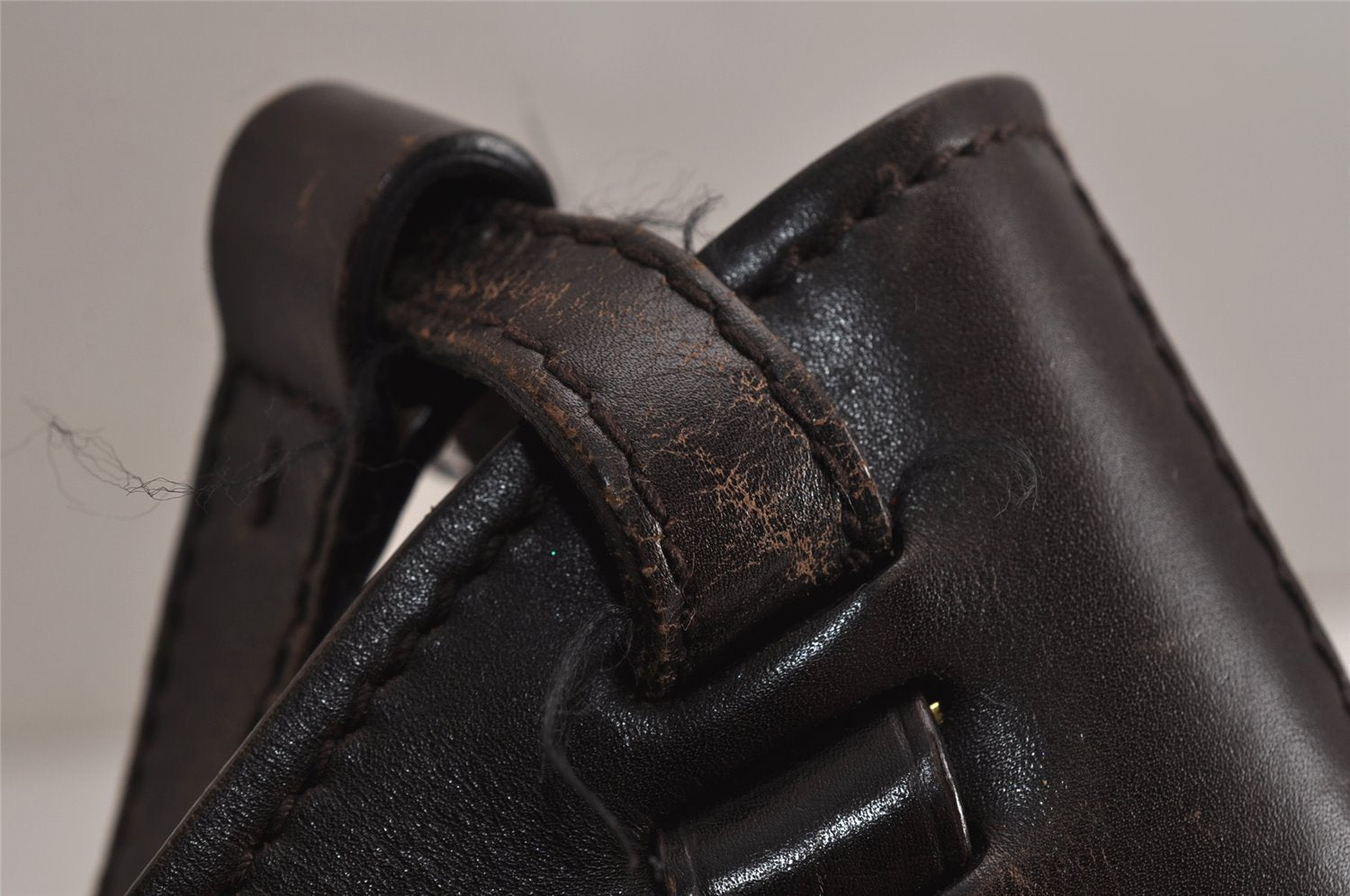 Authentic GUCCI Shoulder Hand Bag Purse GG Canvas Leather 106250 Brown 9581J