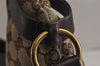 Authentic GUCCI Shoulder Hand Bag Purse GG Canvas Leather 106250 Brown 9581J