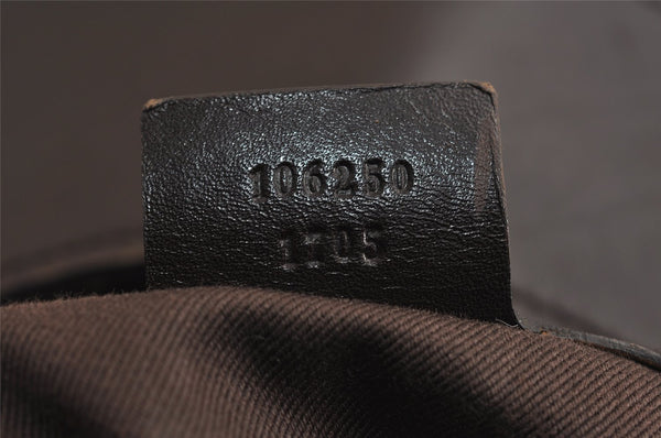 Authentic GUCCI Shoulder Hand Bag Purse GG Canvas Leather 106250 Brown 9581J