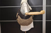 Authentic GUCCI Shoulder Hand Bag Purse GG Canvas Leather 106250 Brown 9581J