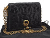 Authentic YVES SAINT LAURENT Chain Shoulder Cross Bag Enamel 191880 Black 9582I