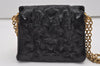 Authentic YVES SAINT LAURENT Chain Shoulder Cross Bag Enamel 191880 Black 9582I