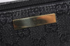 Authentic GUCCI Vintage Hand Bag Pouch Purse GG Canvas Leather 07198 Black 9582J