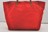 Authentic GUCCI Vintage Hand Tote Bag GG Nylon Leather 282439 Red 9583I