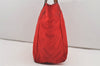 Authentic GUCCI Vintage Hand Tote Bag GG Nylon Leather 282439 Red 9583I