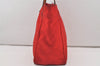 Authentic GUCCI Vintage Hand Tote Bag GG Nylon Leather 282439 Red 9583I
