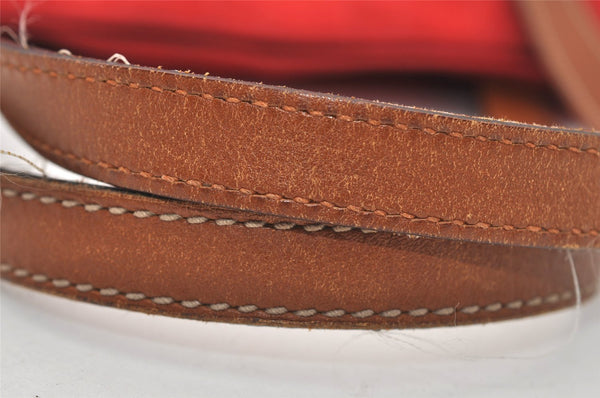 Authentic GUCCI Vintage Hand Tote Bag GG Nylon Leather 282439 Red 9583I