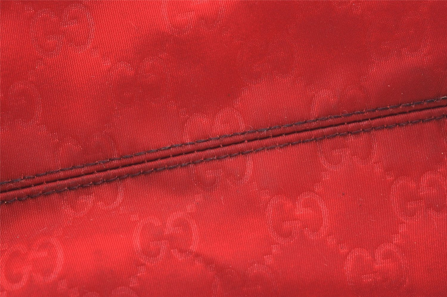 Authentic GUCCI Vintage Hand Tote Bag GG Nylon Leather 282439 Red 9583I