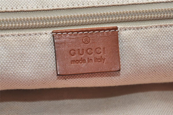 Authentic GUCCI Vintage Hand Tote Bag GG Nylon Leather 282439 Red 9583I