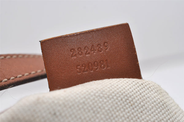 Authentic GUCCI Vintage Hand Tote Bag GG Nylon Leather 282439 Red 9583I