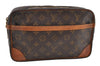 Authentic Louis Vuitton Monogram Compiegne 28 Clutch Hand Bag M51845 LV 9585I