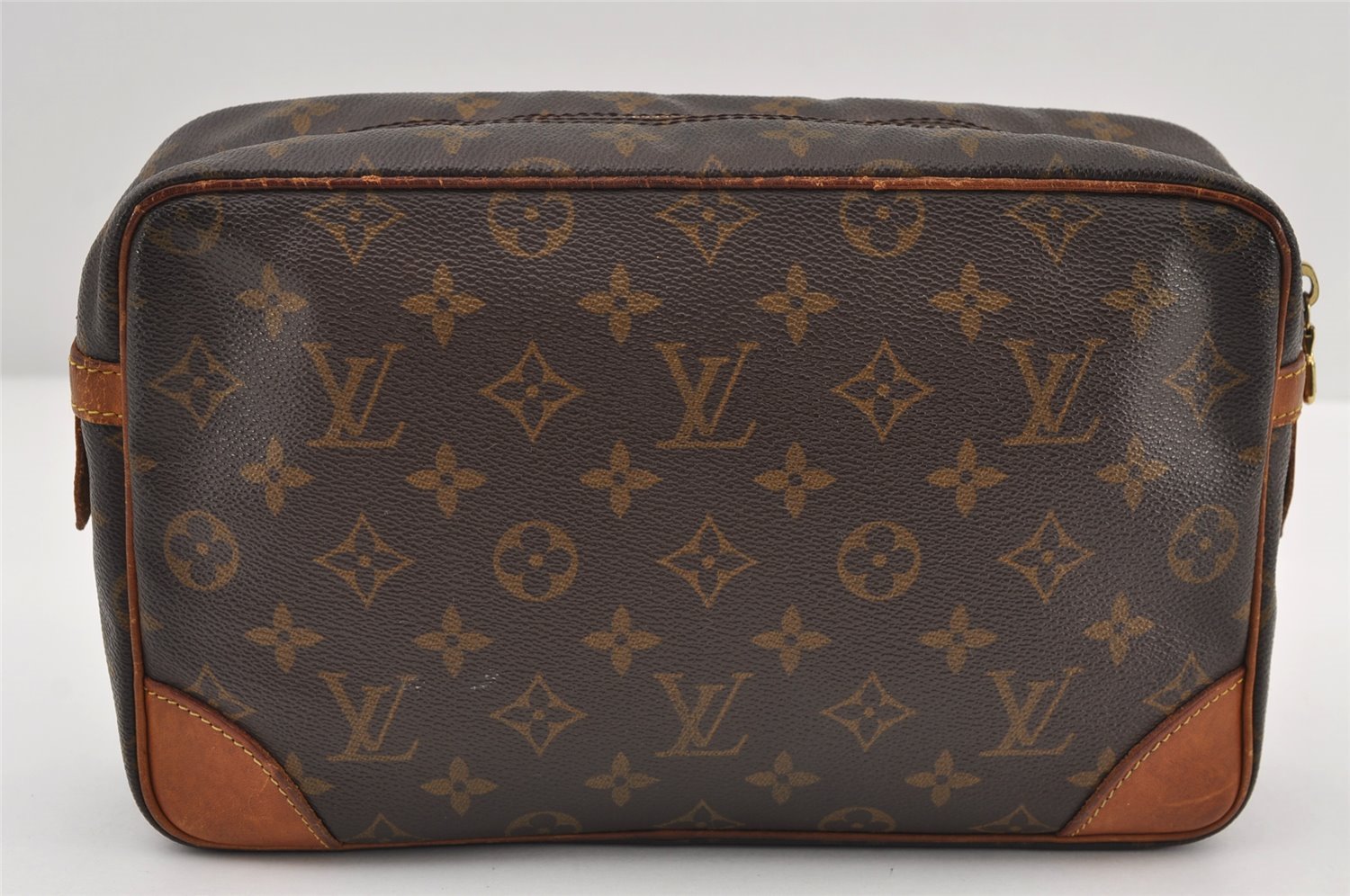 Authentic Louis Vuitton Monogram Compiegne 28 Clutch Hand Bag M51845 LV 9585I