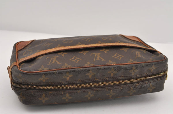 Authentic Louis Vuitton Monogram Compiegne 28 Clutch Hand Bag M51845 LV 9585I