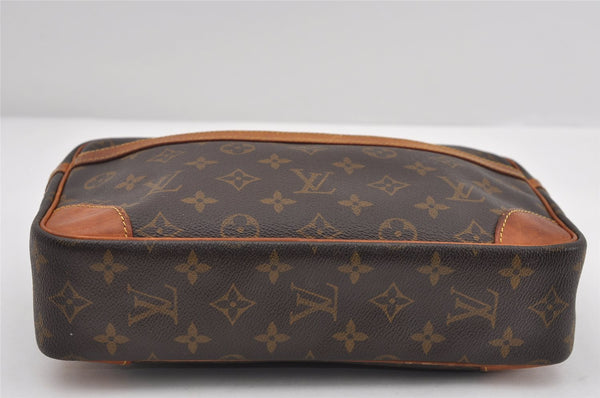 Authentic Louis Vuitton Monogram Compiegne 28 Clutch Hand Bag M51845 LV 9585I