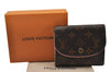 Auth Louis Vuitton Monogram Portefeuille Ariane Wallet Rose Ballerine Box 9586I