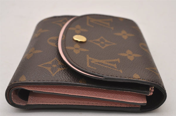 Auth Louis Vuitton Monogram Portefeuille Ariane Wallet Rose Ballerine Box 9586I