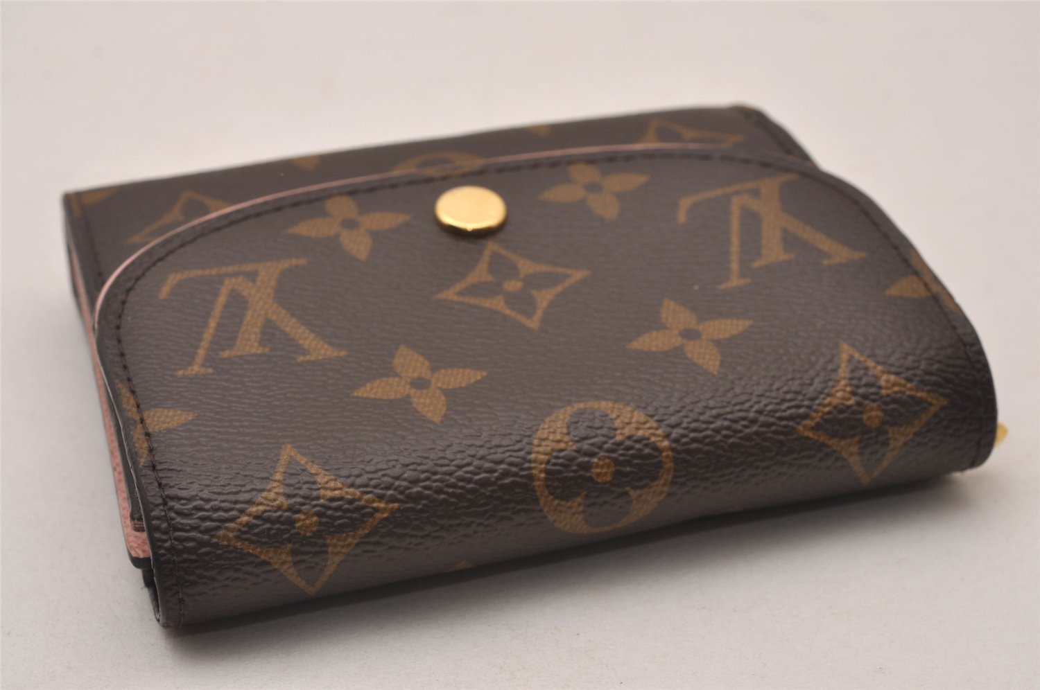 Auth Louis Vuitton Monogram Portefeuille Ariane Wallet Rose Ballerine Box 9586I