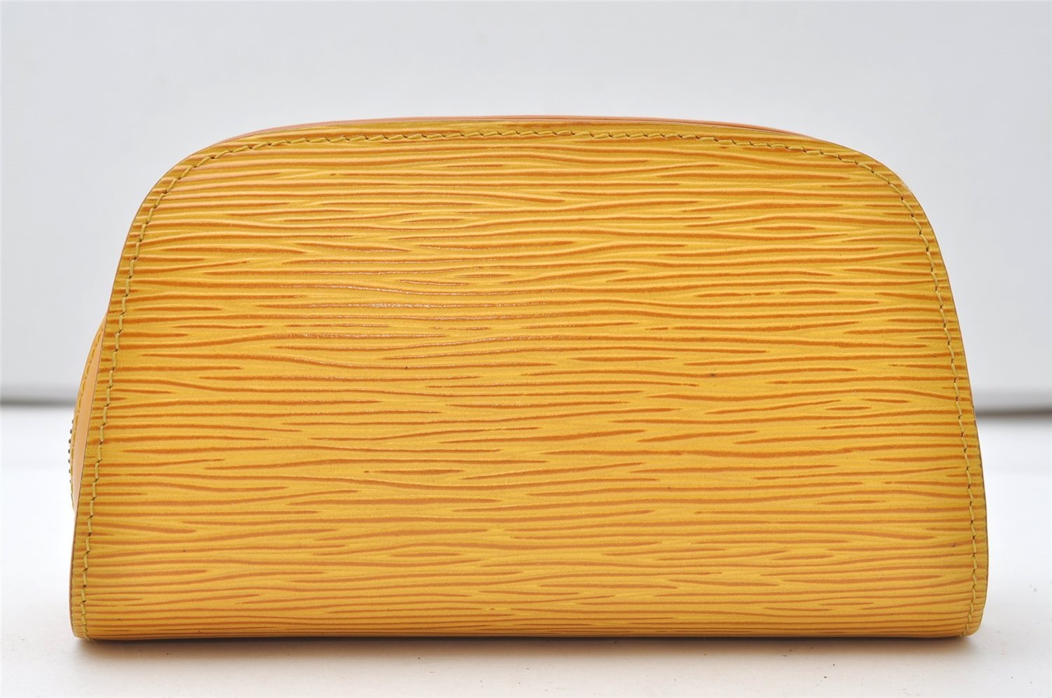 Authentic Louis Vuitton Epi Dauphine Cosmetic Pouch Yellow M48449 LV 9587I