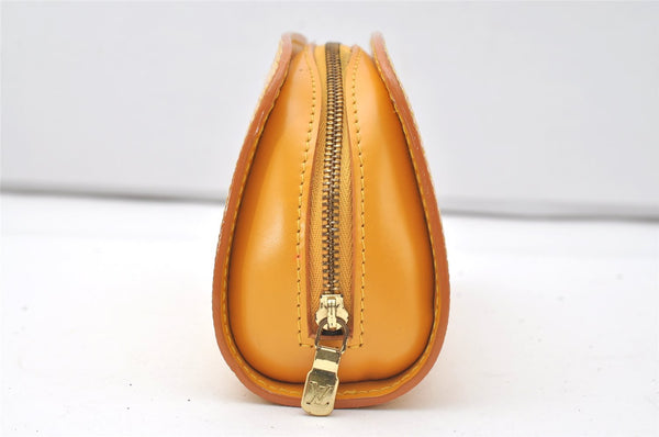 Authentic Louis Vuitton Epi Dauphine Cosmetic Pouch Yellow M48449 LV 9587I