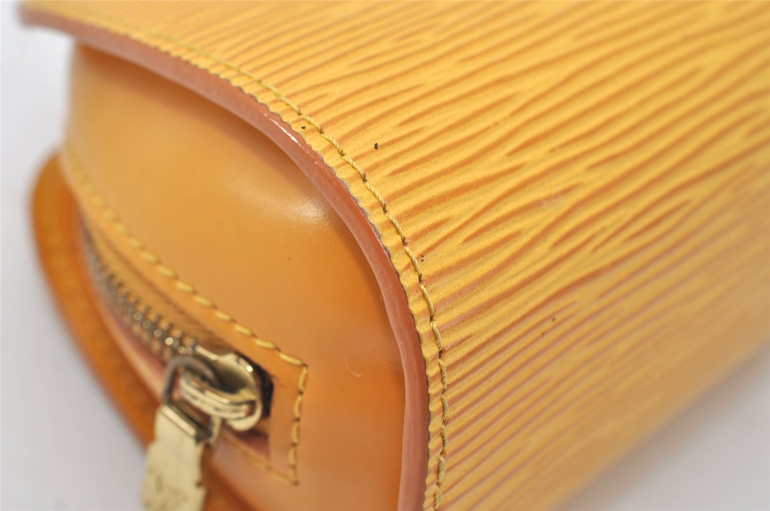 Authentic Louis Vuitton Epi Dauphine Cosmetic Pouch Yellow M48449 LV 9587I