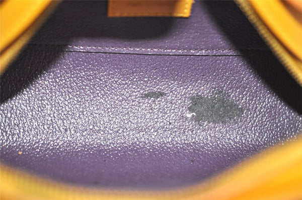 Authentic Louis Vuitton Epi Dauphine Cosmetic Pouch Yellow M48449 LV 9587I