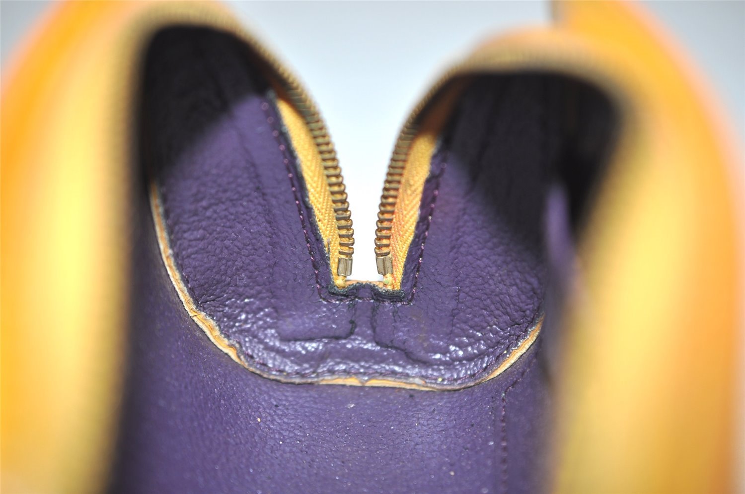 Authentic Louis Vuitton Epi Dauphine Cosmetic Pouch Yellow M48449 LV 9587I