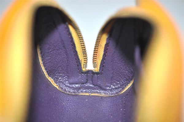 Authentic Louis Vuitton Epi Dauphine Cosmetic Pouch Yellow M48449 LV 9587I