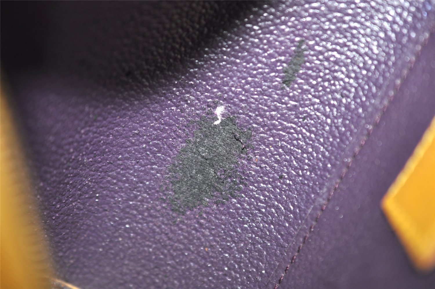 Authentic Louis Vuitton Epi Dauphine Cosmetic Pouch Yellow M48449 LV 9587I