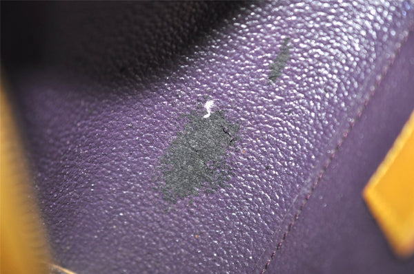 Authentic Louis Vuitton Epi Dauphine Cosmetic Pouch Yellow M48449 LV 9587I