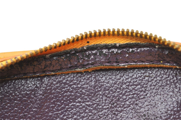 Authentic Louis Vuitton Epi Dauphine Cosmetic Pouch Yellow M48449 LV 9587I