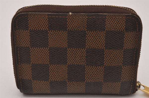 Authentic Louis Vuitton Damier Zippy Coin Purse Wallet N63070 LV 9589I