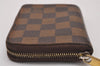 Authentic Louis Vuitton Damier Zippy Coin Purse Wallet N63070 LV 9589I