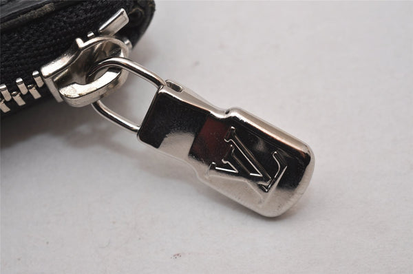 Authentic Louis Vuitton Damier Graphite Zippy Coin Purse Wallet N63076 LV 9590I