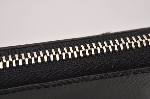 Authentic Louis Vuitton Damier Graphite Zippy Coin Purse Wallet N63076 LV 9590I