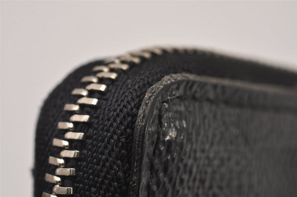 Authentic Louis Vuitton Damier Graphite Zippy Coin Purse Wallet N63076 LV 9590I
