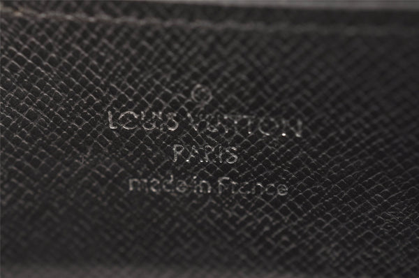 Authentic Louis Vuitton Damier Graphite Zippy Coin Purse Wallet N63076 LV 9590I