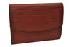 Authentic Louis Vuitton Epi Porte Monnaie Simple Coin Purse M63413 Brown 9591I