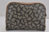 Authentic YVES SAINT LAURENT Clutch Hand Bag Purse PVC Leather Gray 9591J