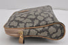 Authentic YVES SAINT LAURENT Clutch Hand Bag Purse PVC Leather Gray 9591J