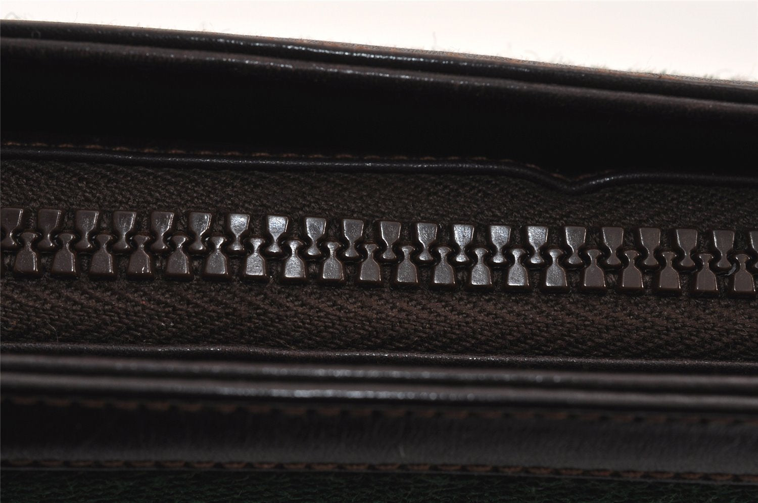 Authentic GUCCI Web Sherry Line Vintage Shoulder Bag Purse Leather Brown 9592J