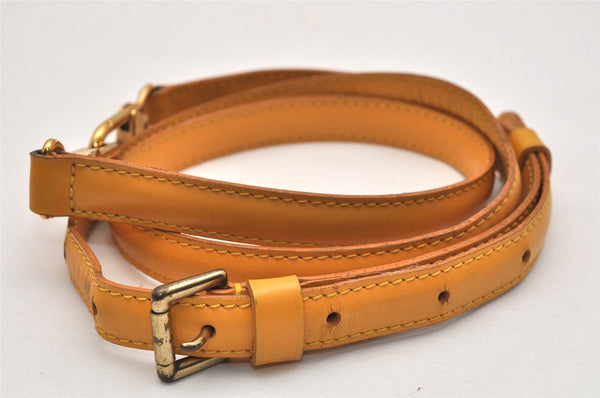 Authentic Louis Vuitton Leather Shoulder Strap Yellow 41.3-47.8" LV 9593J