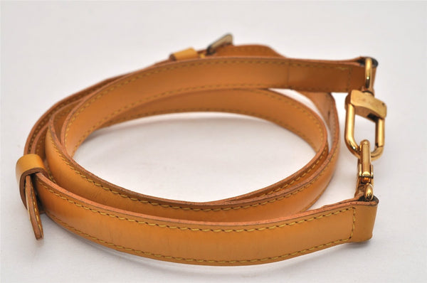 Authentic Louis Vuitton Leather Shoulder Strap Yellow 41.3-47.8" LV 9593J