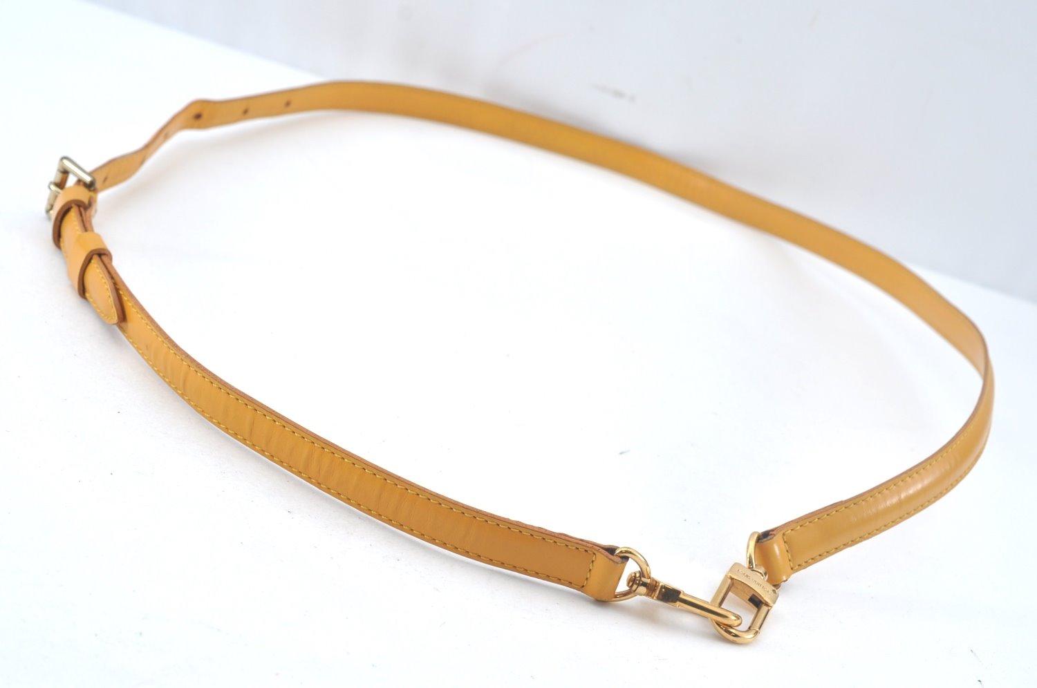 Authentic Louis Vuitton Leather Shoulder Strap Yellow 41.3-47.8