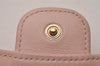 Authentic CHANEL Calf Skin Matelasse Card Case Wallet Purse CC Logo Pink 9595I