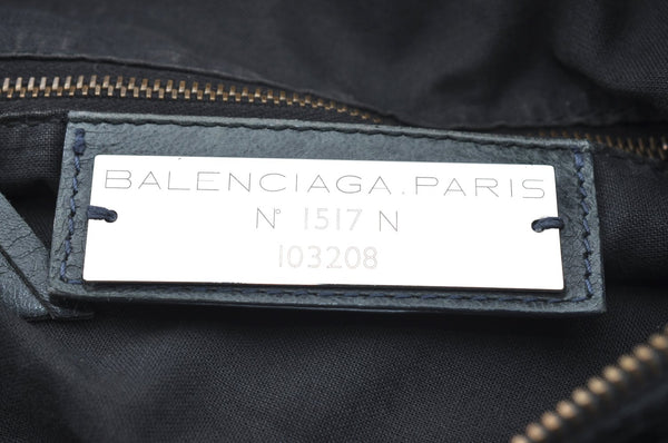 Authentic BALENCIAGA Classic The First 2Way Hand Bag Leather 103208 Green 9597G