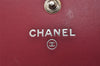 Authentic CHANEL Brilliant Enamel Matelasse Long Wallet Purse Red CC 9597I