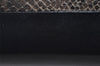 Authentic CELINE Vintage Zip Long Wallet Purse Leather Black Brown Box 9597J