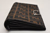 Authentic FENDI Zucca Long Bifold Wallet Purse Canvas Leather Brown Box 9598J