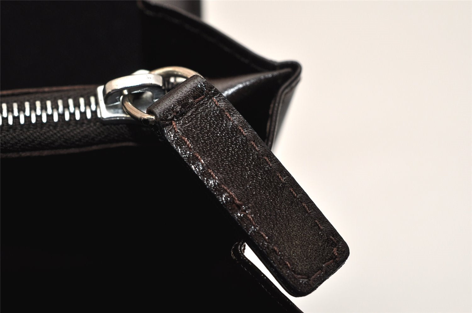 Authentic FENDI Zucca Long Bifold Wallet Purse Canvas Leather Brown Box 9598J