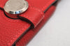 Authentic HERMES Dogon MM Leather Long Wallet Purse Card Case Red Box 9600J